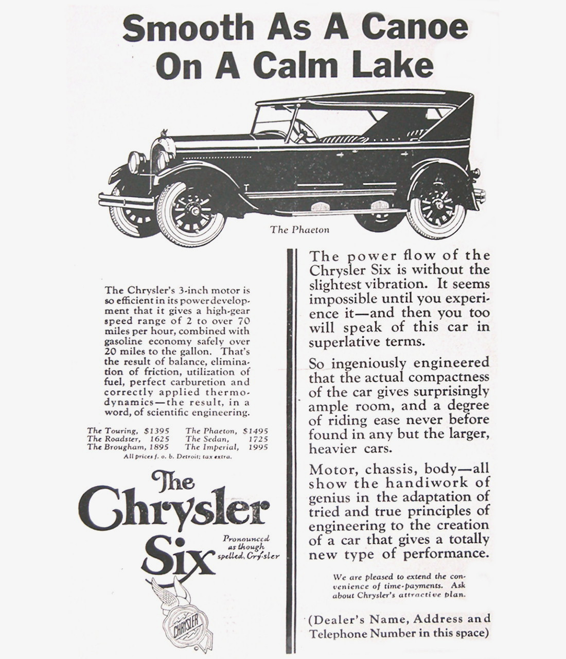 1924 Chrysler Auto Advertising